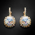 Auskarai "Klaris VII (Balta patina)" su Swarovski™ kristalais